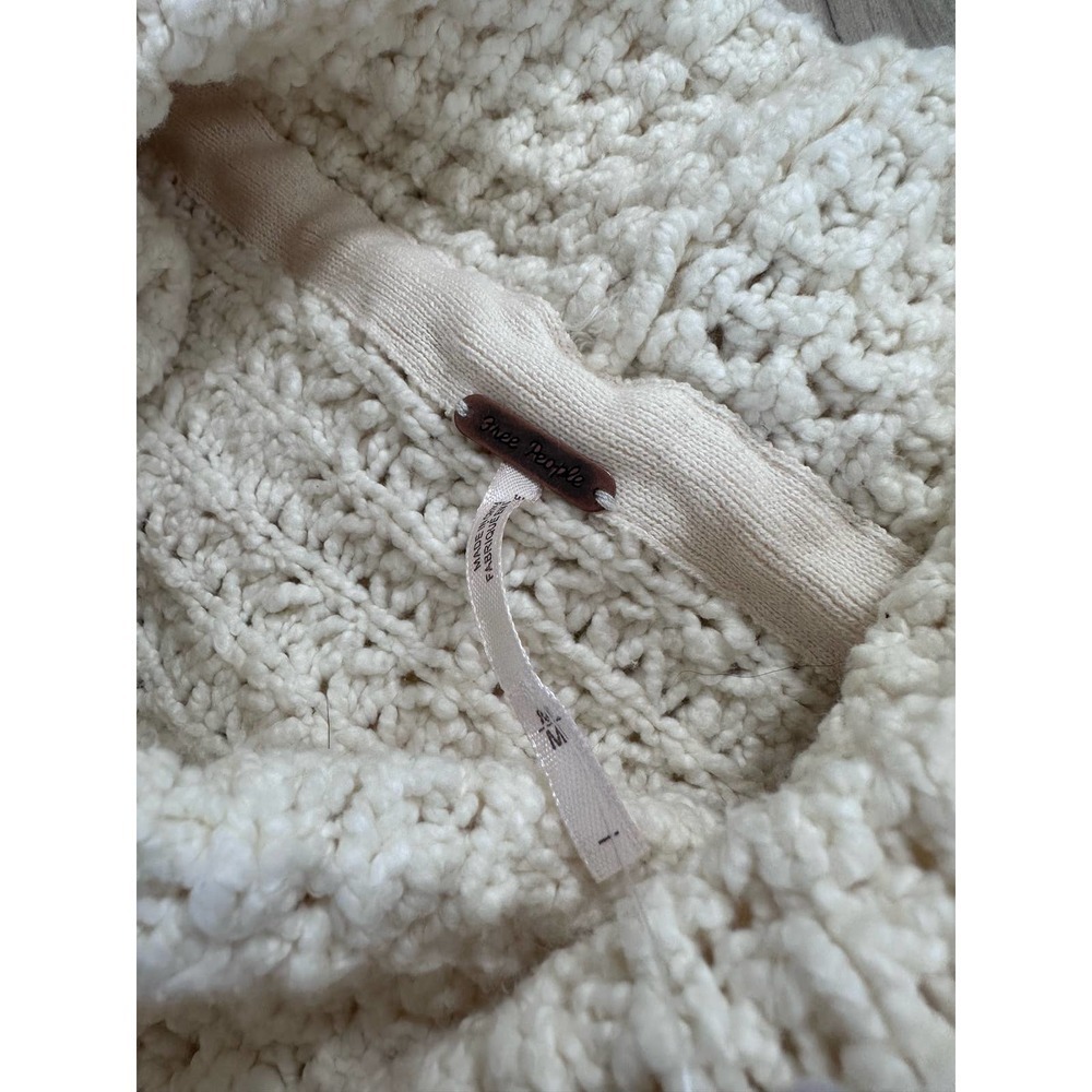 NWT free people ivory sky scraper pull over high low knitted vest - Picture 4 of 9